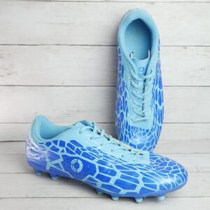 Leoci Cleats Mens Size 11 Lightweight Football Blue Shoes Outdoor Rugby Soccer